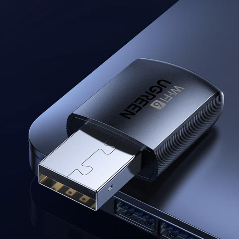 绿联USB无线网卡WiFi6免驱AX900 双频5G台式机专用WiFi接收器 内置天线 电脑笔记本网卡无线接收发射器